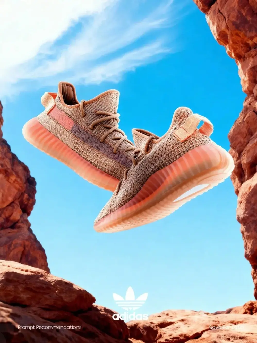 Example AI-generated social posts and ad creatives